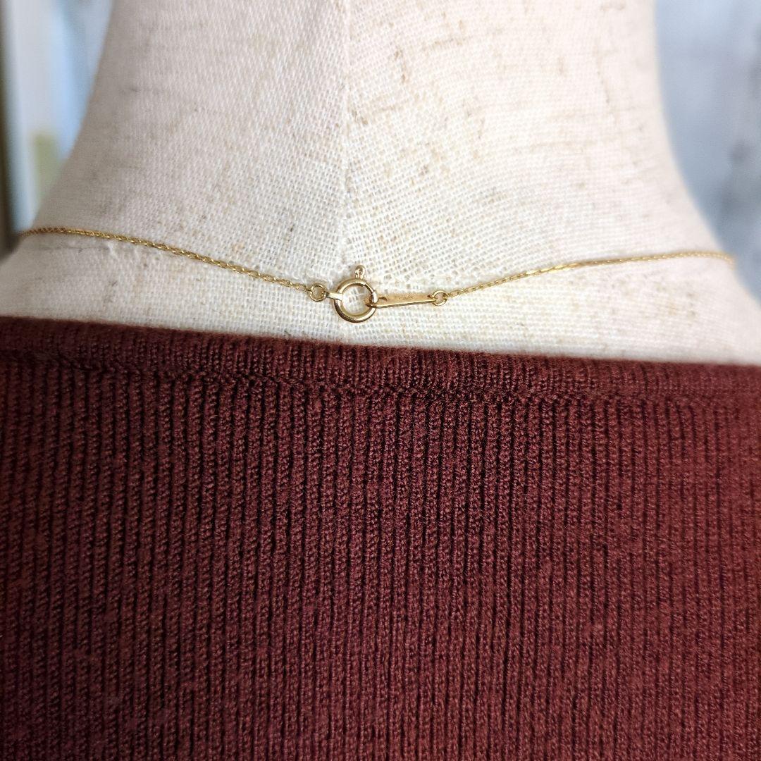 ✿18金✿一粒ダイヤモンドネックレス 　　0.22 ct カード付き