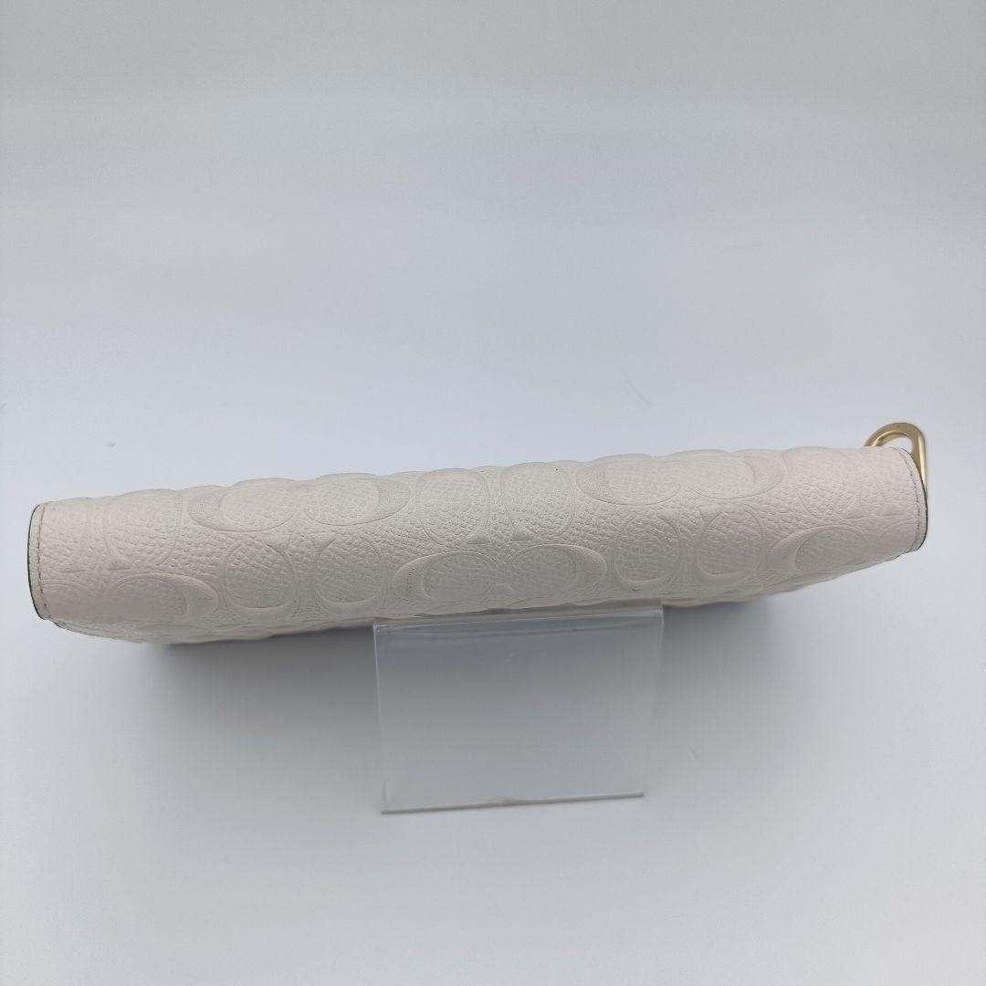 COACH コーチ C7220 シグネチャー エンボス ラウンドファスナー