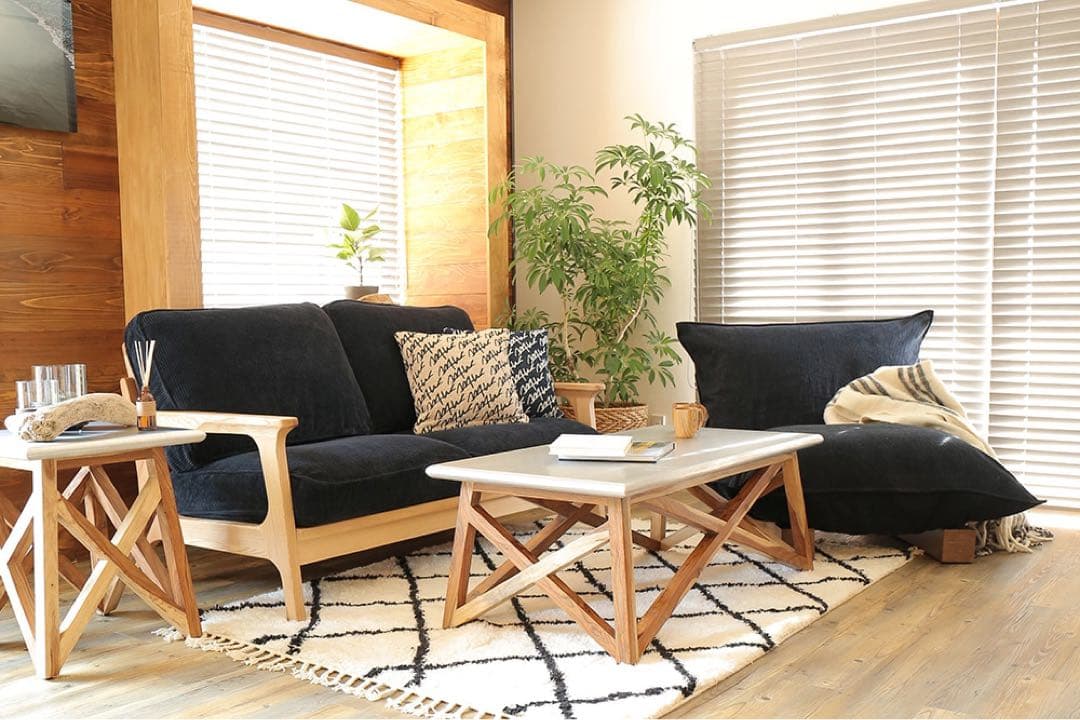 WTWマーベリックコーヒーテーブル　アルミ天板　西海岸風