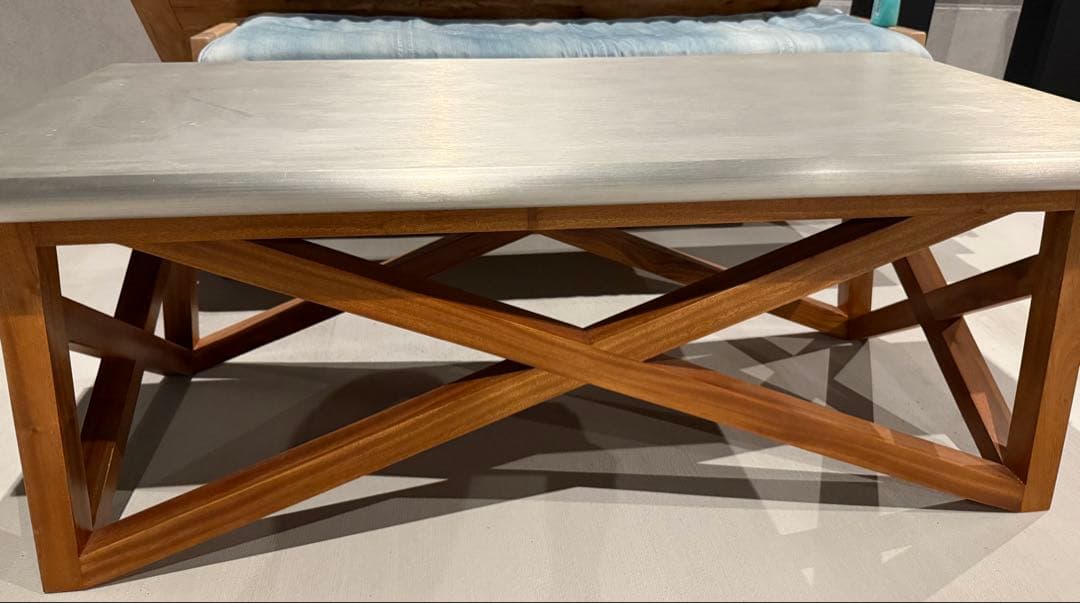 WTWマーベリックコーヒーテーブル　アルミ天板　西海岸風