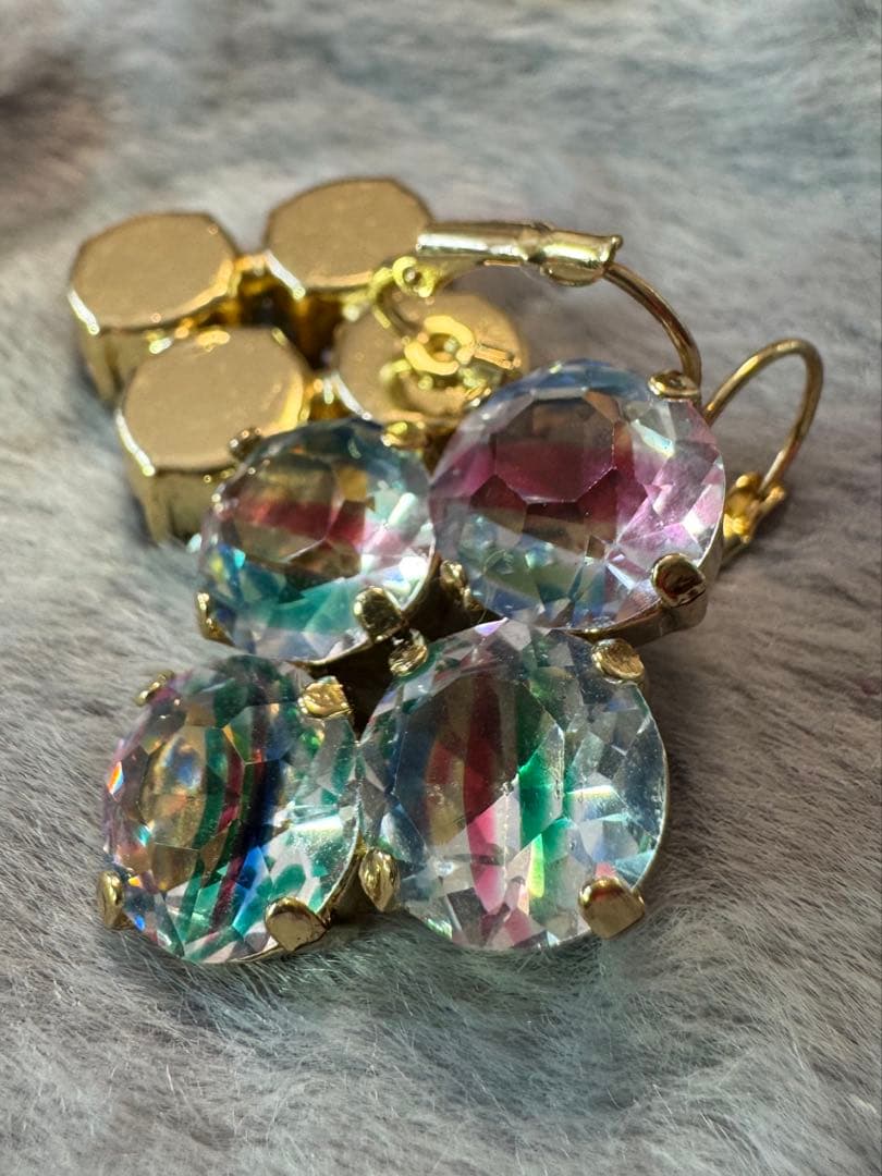 チェコガラスアンティークピアス