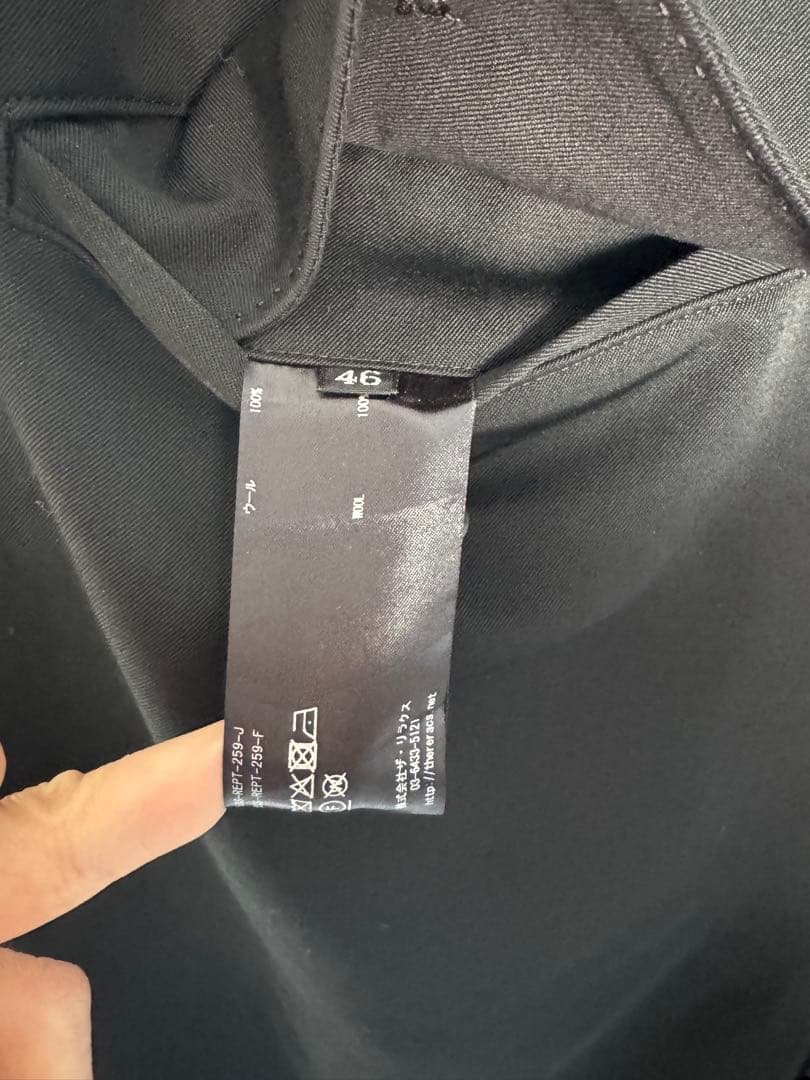 25SS RERACS THE SLACKS STRAIGHT ブラック46