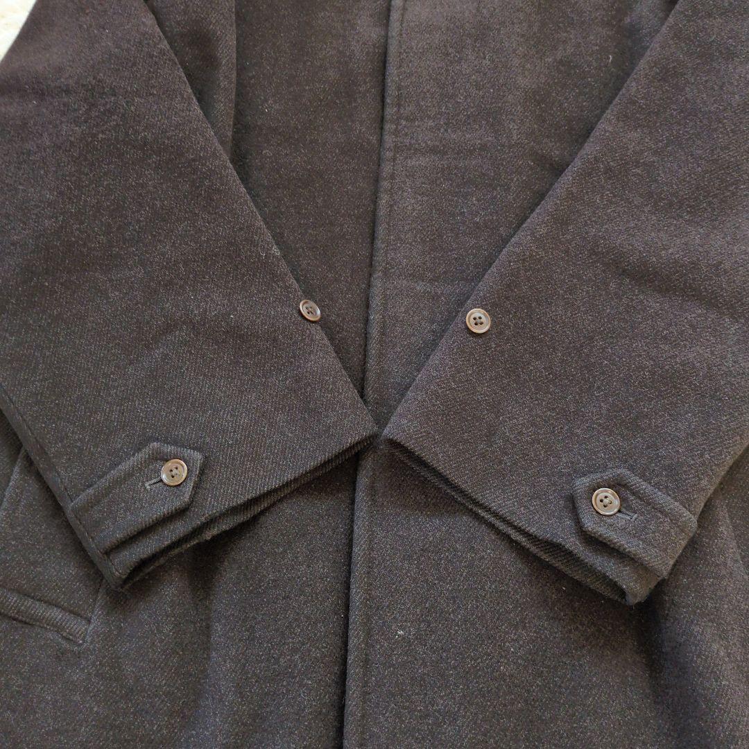 希少　バーバリー　ウール　アンゴラ混　Aライン　ロング　ダークブラウン MA