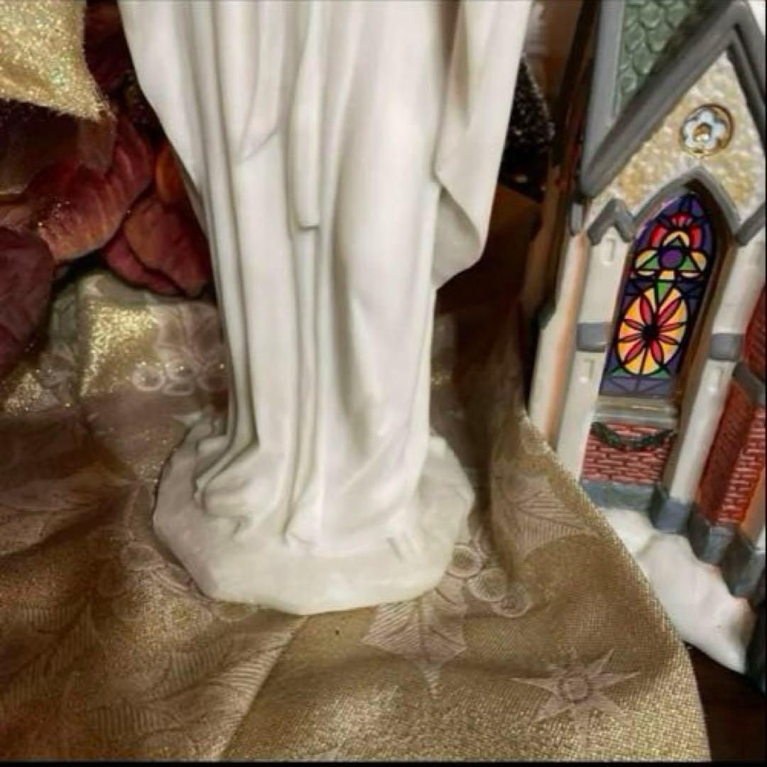 聖母 マリア像 キリスト教美術彫刻像 高さ約29cm ふーこ