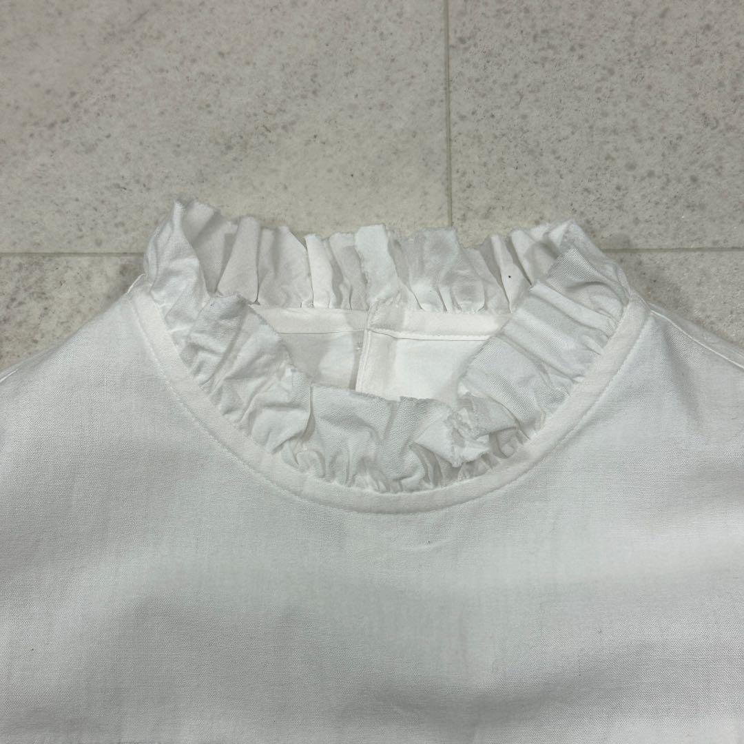 美品【Véritécœur】ロング ワンピース ギャザー 襟 ゆったり F 白