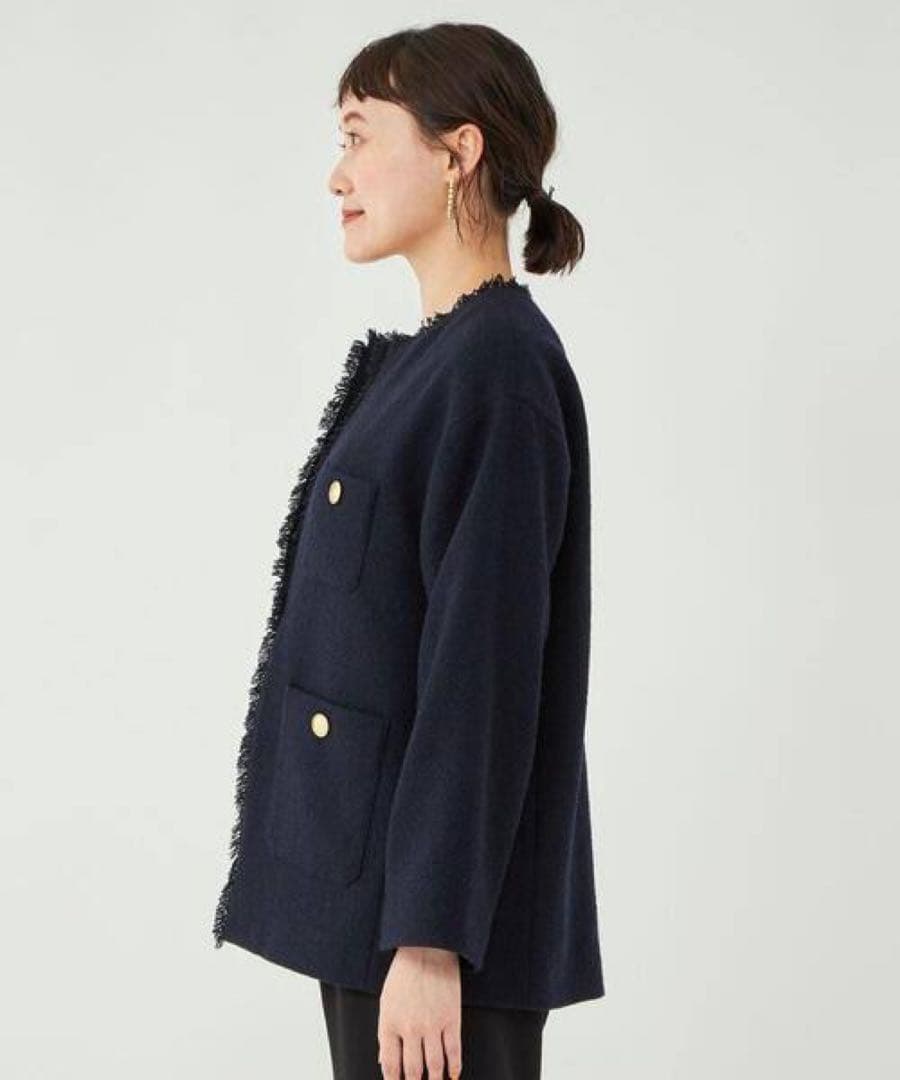 美品✨green label relaxing ツイードノーカラージャケットS