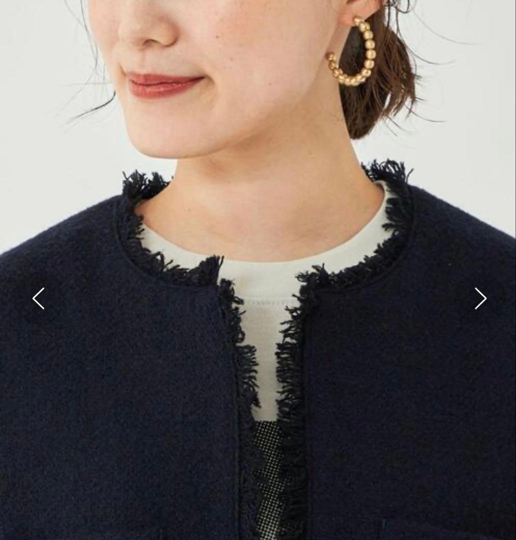 美品✨green label relaxing ツイードノーカラージャケットS