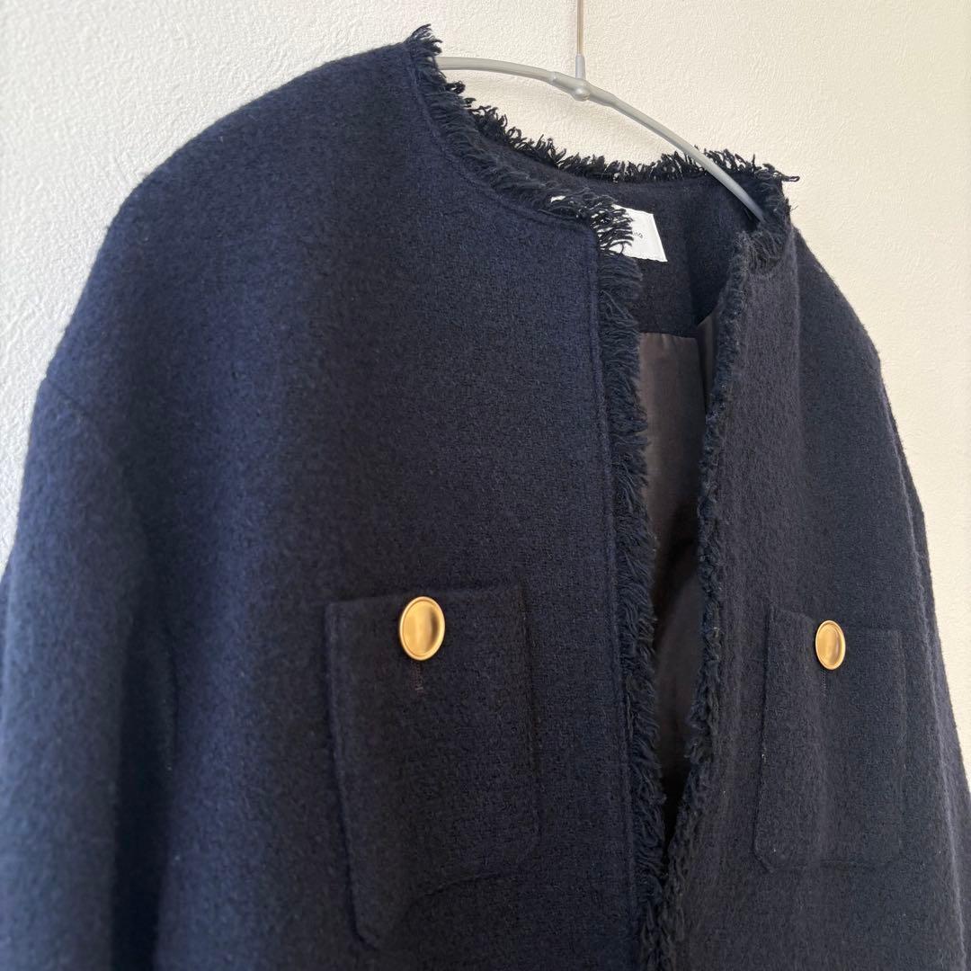 美品✨green label relaxing ツイードノーカラージャケットS