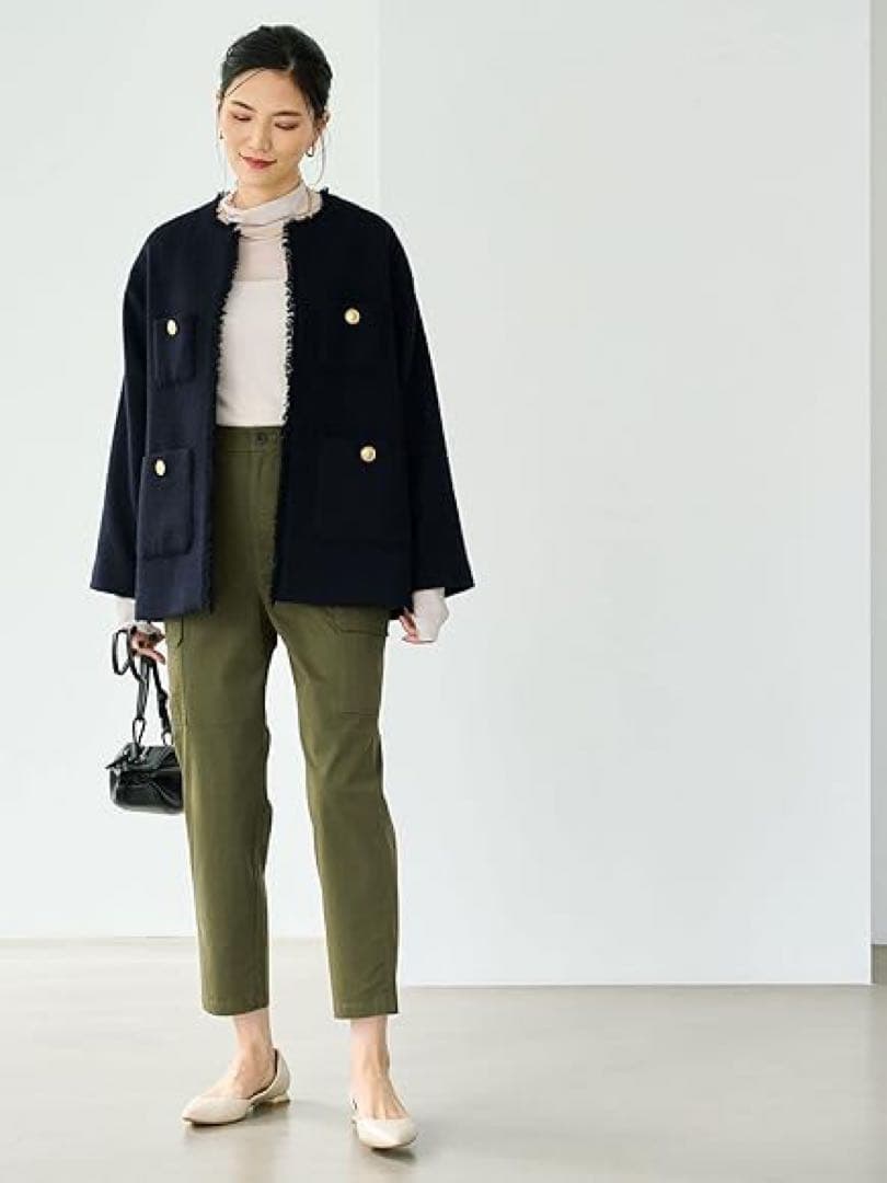 美品✨green label relaxing ツイードノーカラージャケットS