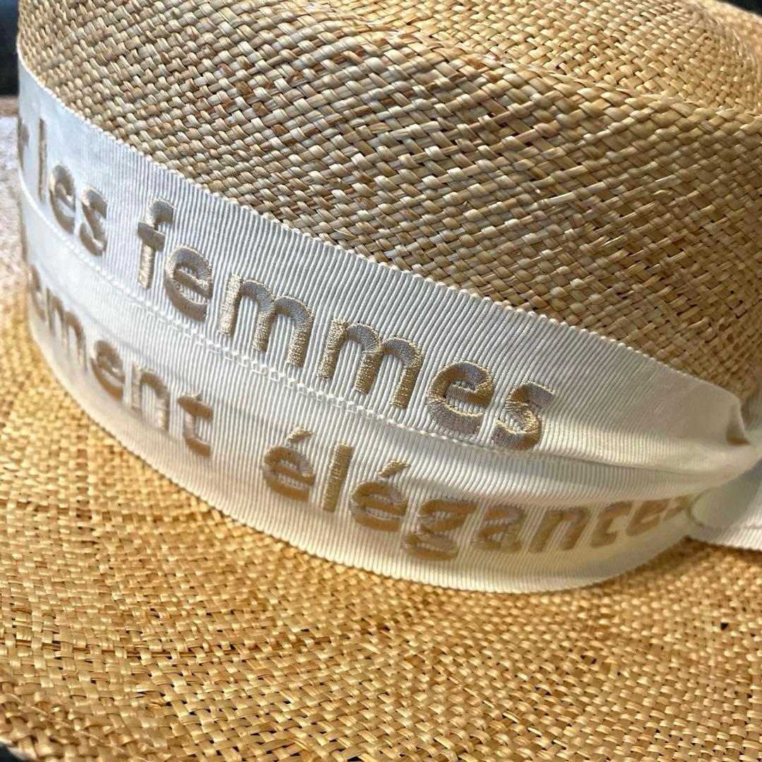 ☆定価15400円 新品タグ付 シャポードオー ストローハット『57cm』☆