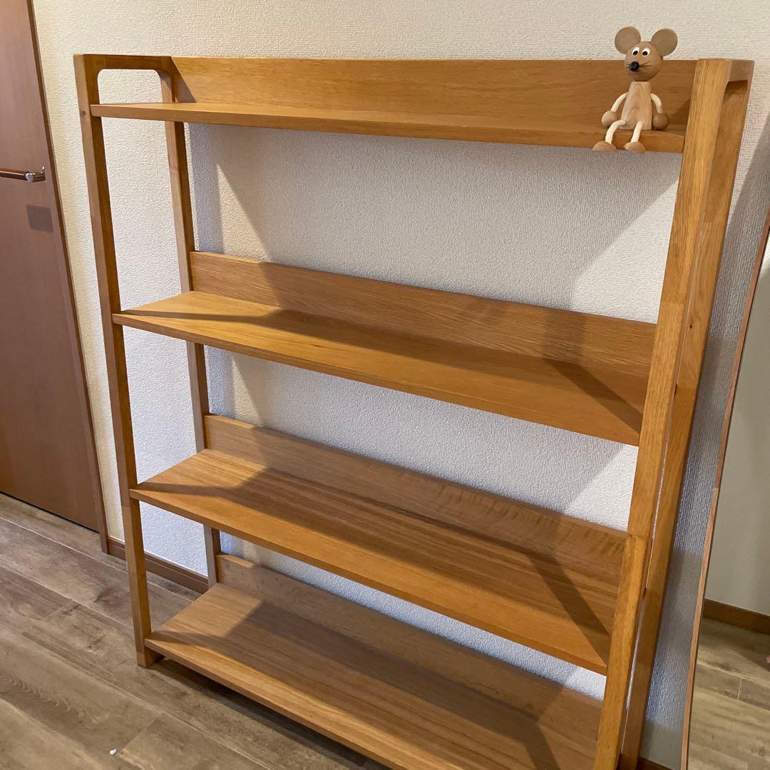 値下げ　木製4段オープンシェルフ
