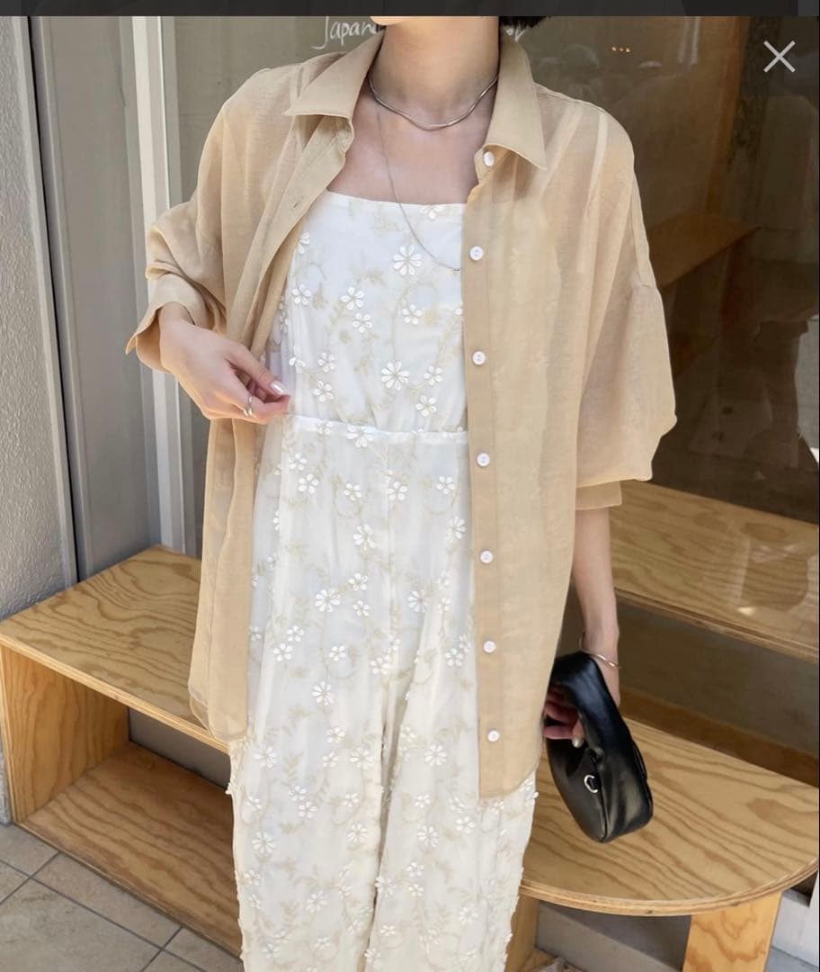 新品　mystic シャイニーフラワーサロペット