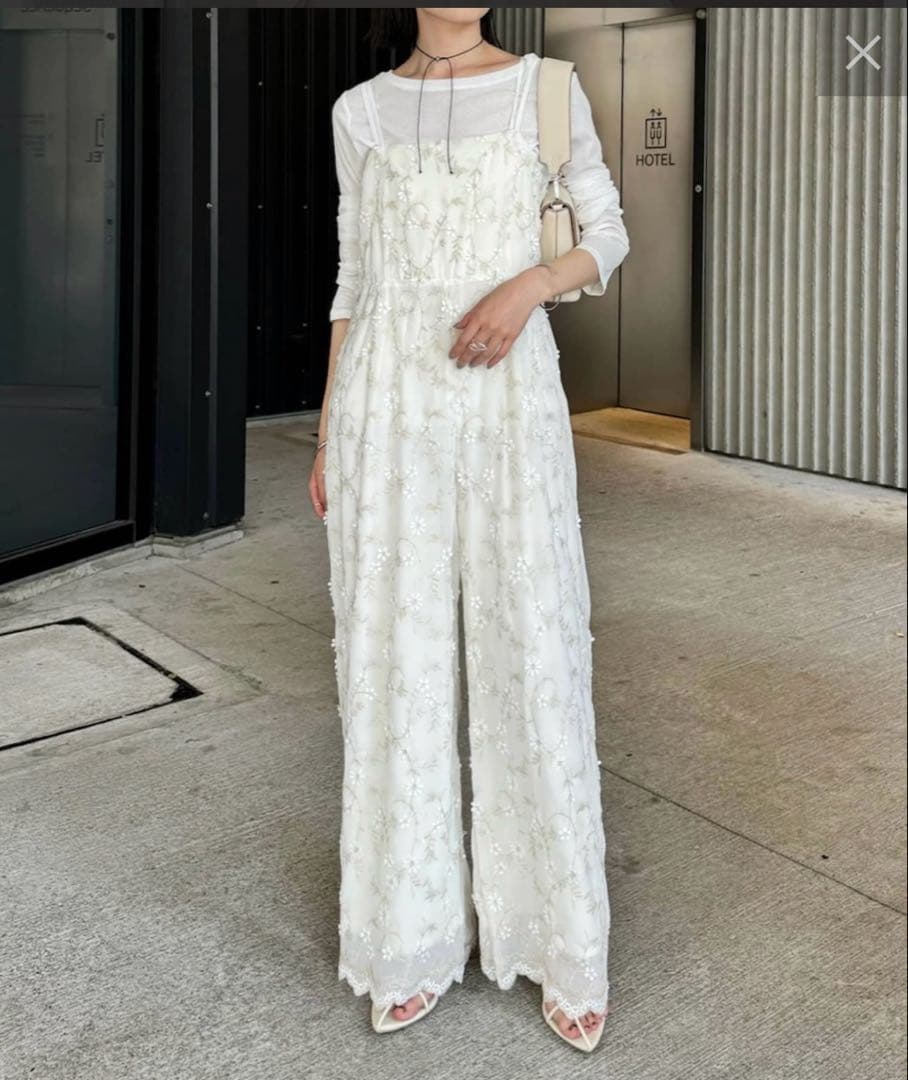 新品　mystic シャイニーフラワーサロペット