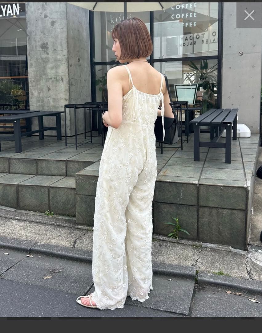 新品　mystic シャイニーフラワーサロペット