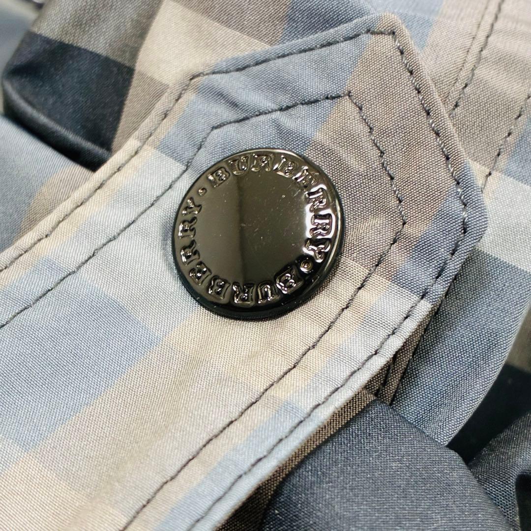 【希少美品】バーバリーロンドン　レインコート　ポリエステル　ノバチェック　44