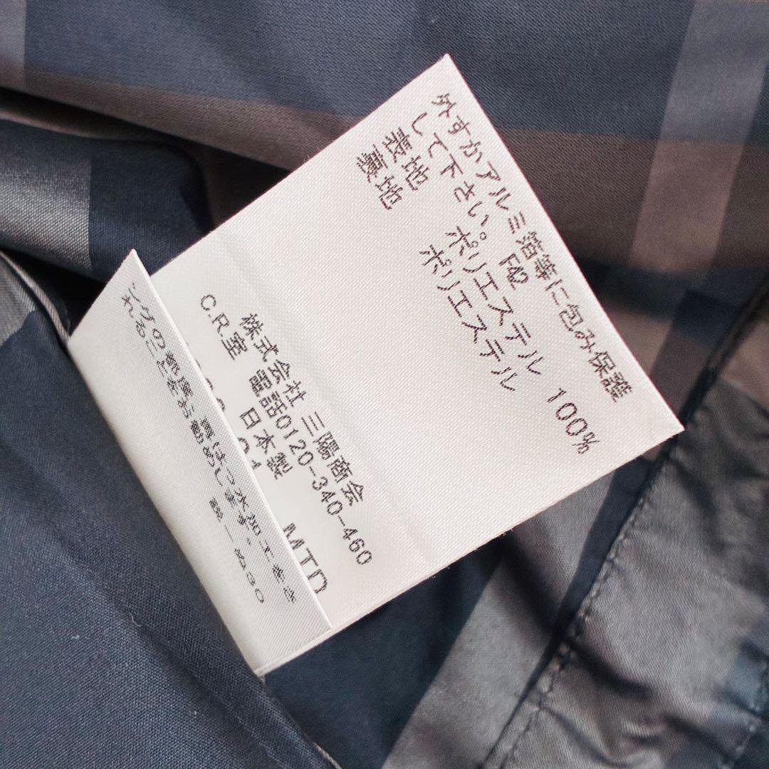 【希少美品】バーバリーロンドン　レインコート　ポリエステル　ノバチェック　44