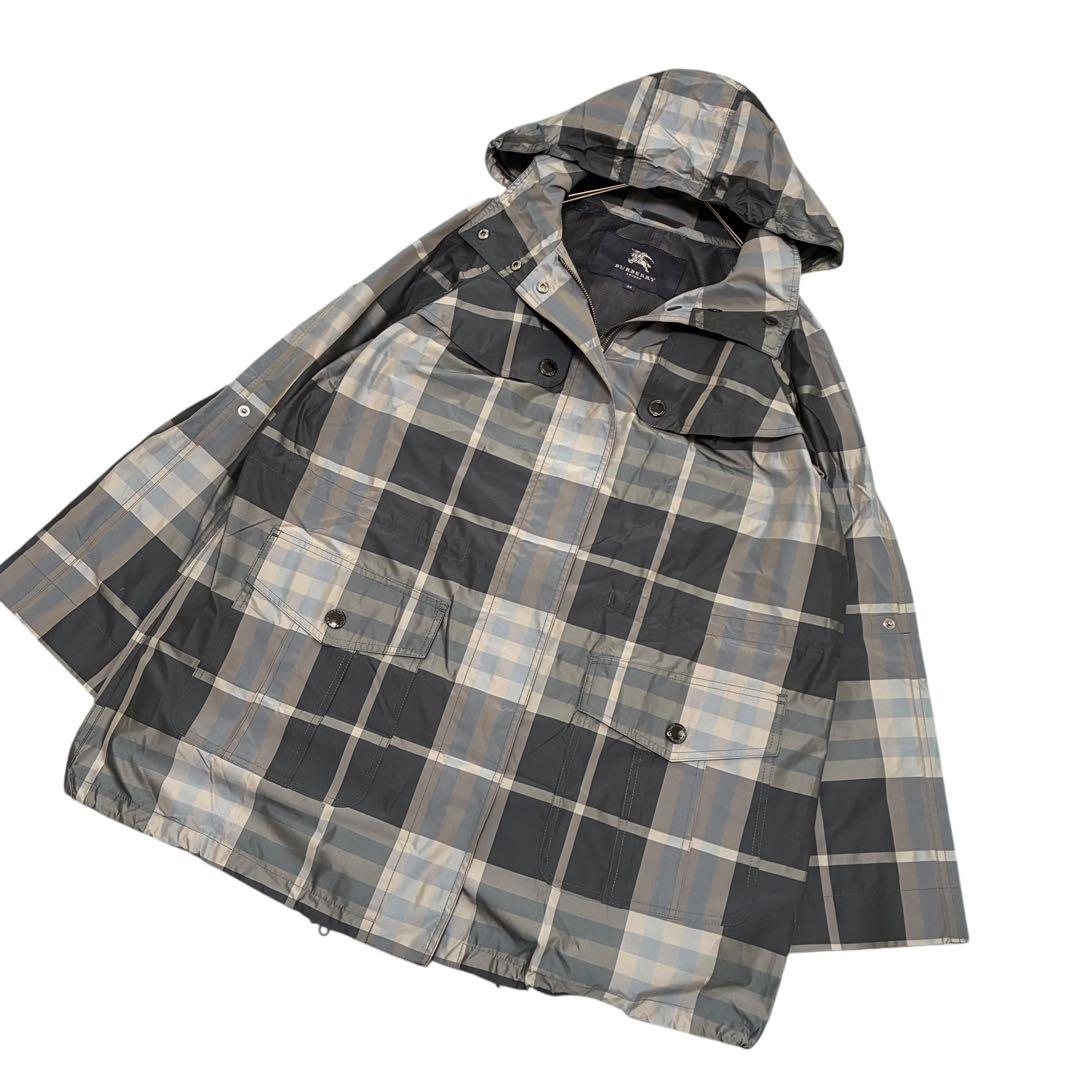 【希少美品】バーバリーロンドン　レインコート　ポリエステル　ノバチェック　44