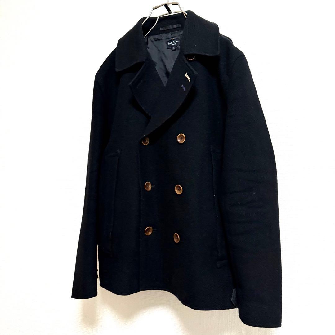 ポールスミス ジーンズ ゴアテックス 上質 Pコート ブラック Lサイズ