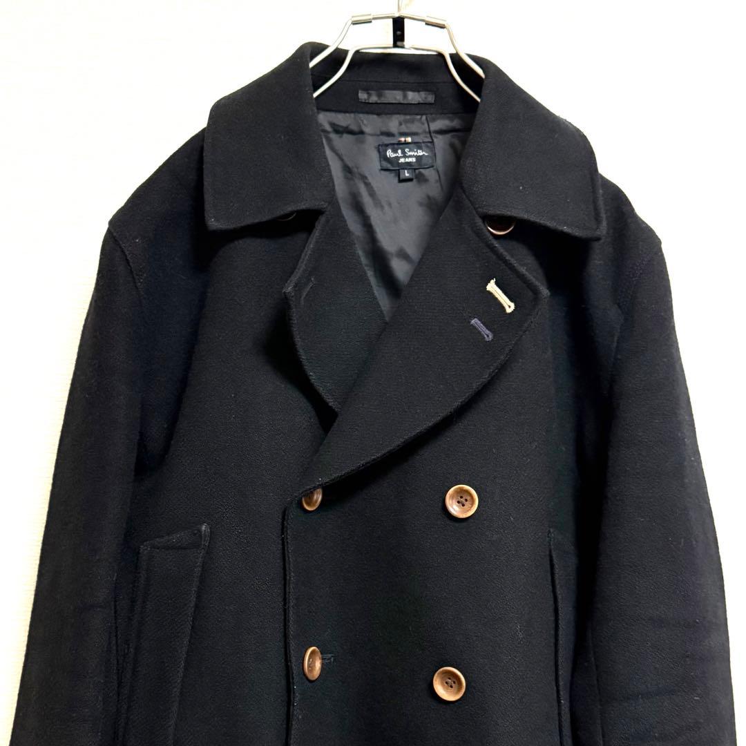 ポールスミス ジーンズ ゴアテックス 上質 Pコート ブラック Lサイズ