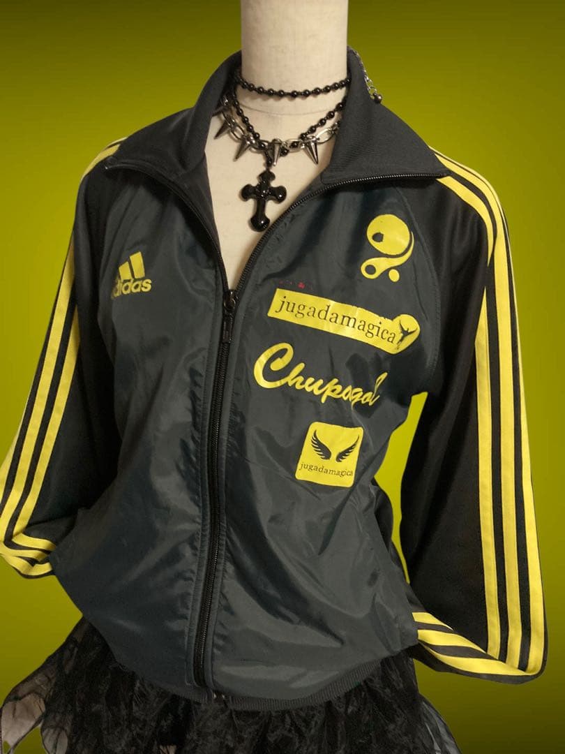 レアadidas平成ギャルy2kパンク古着屋フェアリーグランジトラックゴールド姫