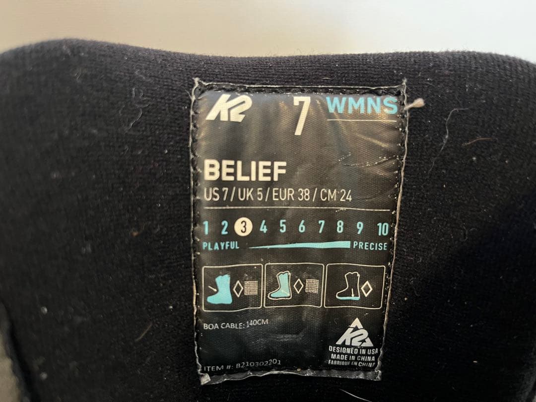 K2 Comfort Foam 女性用スノーボードブーツ ブラック 24cm