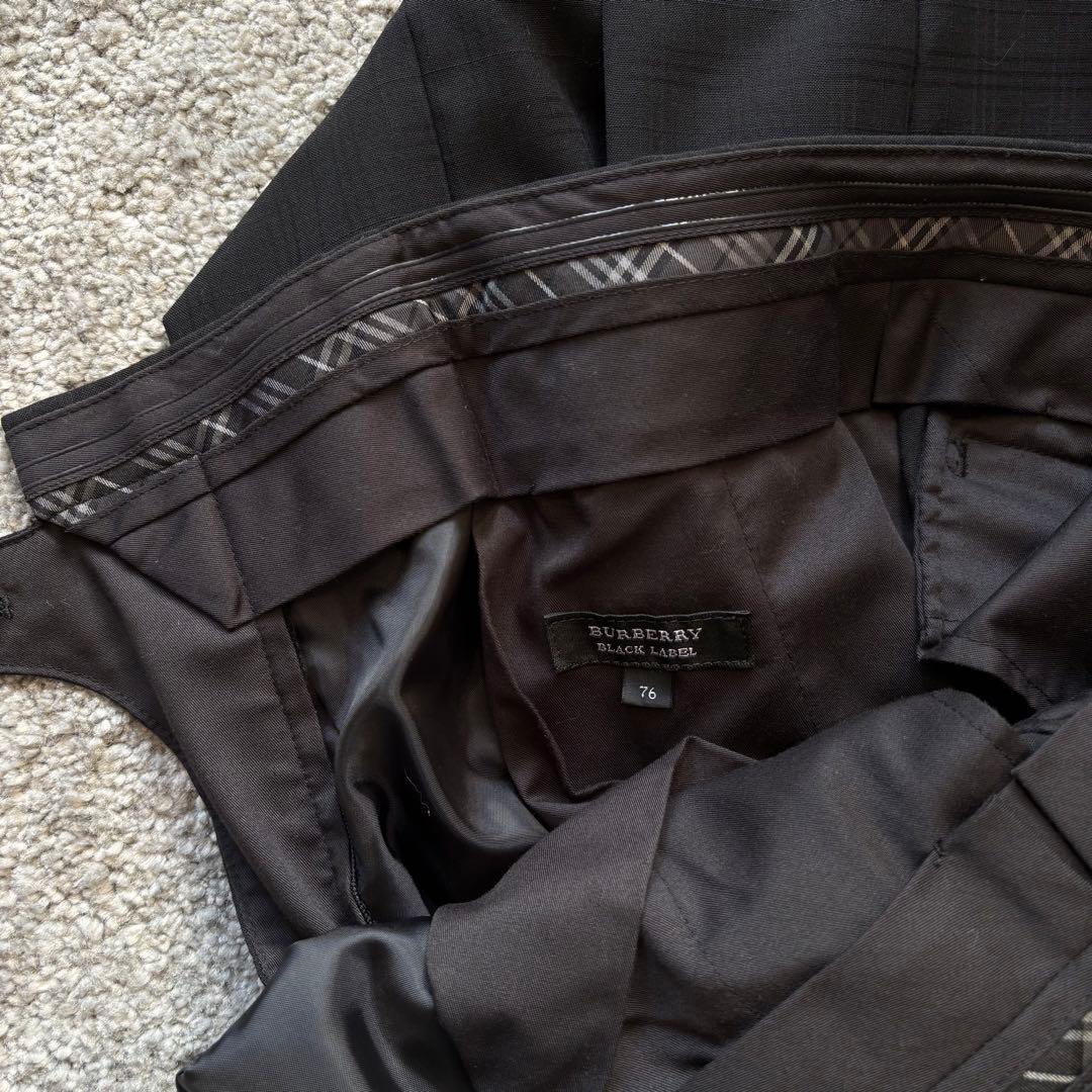 BURBERRY BLACK LABEL チェック柄 スーツ ブラック