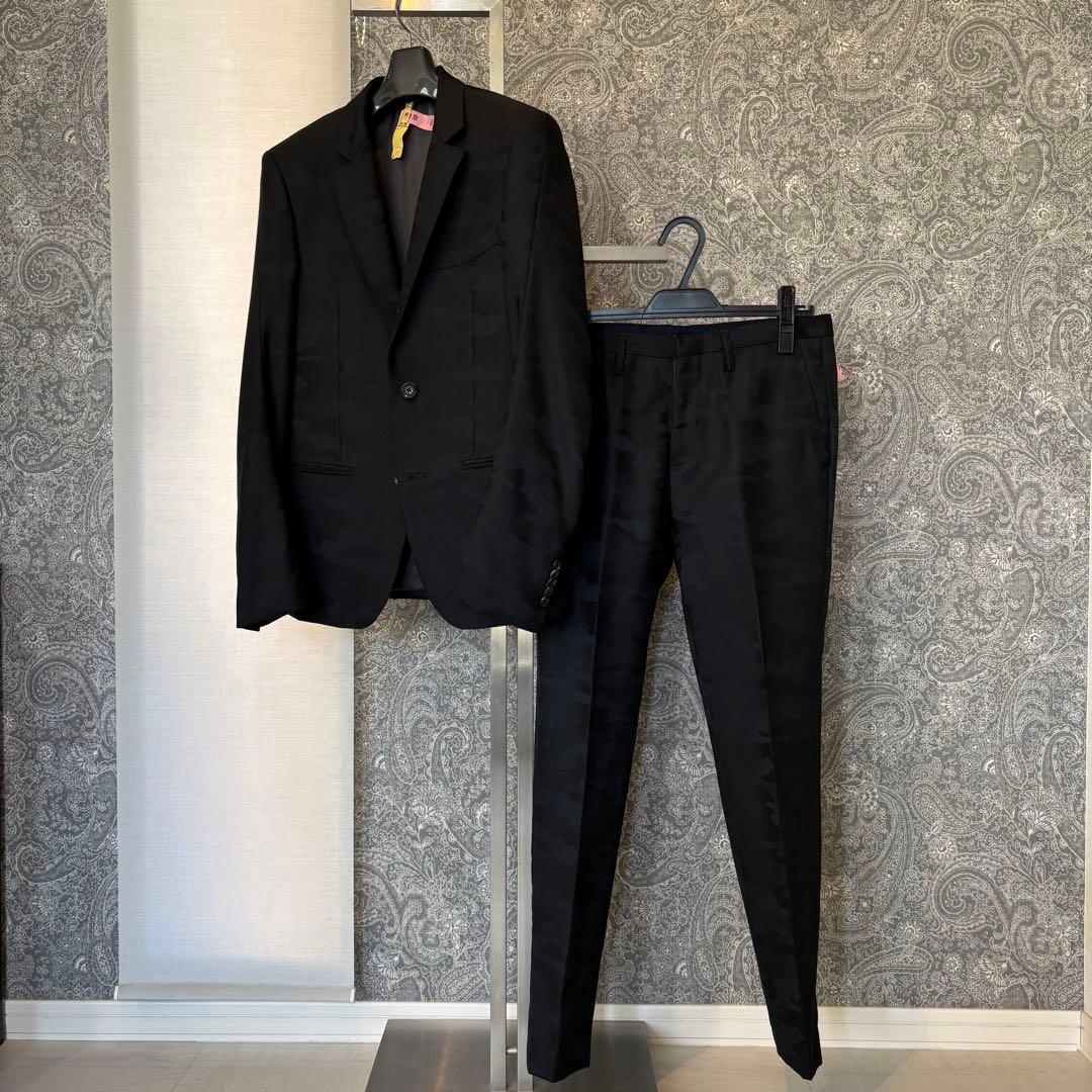 BURBERRY BLACK LABEL チェック柄 スーツ ブラック