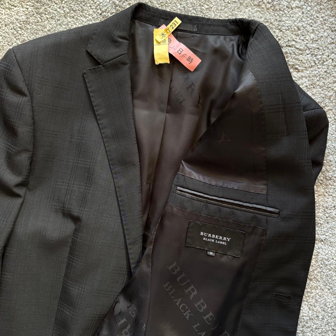 BURBERRY BLACK LABEL チェック柄 スーツ ブラック