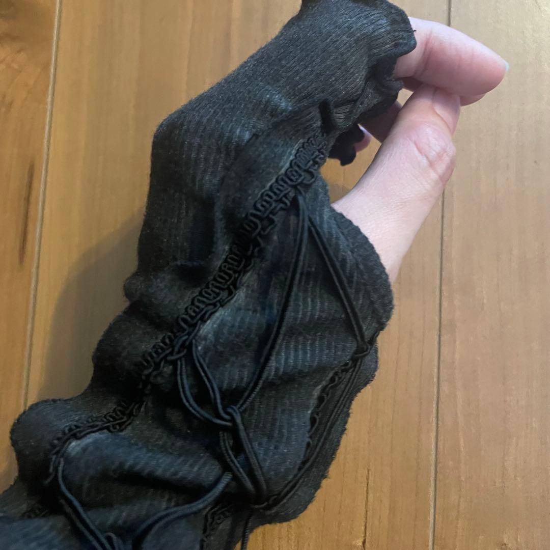 Aesynctx laced hand warmer ダークグレー