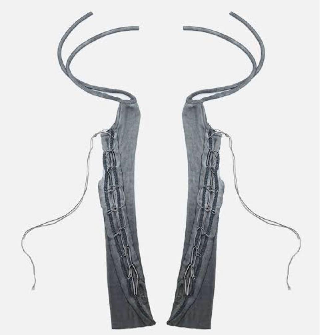 Aesynctx laced hand warmer ダークグレー