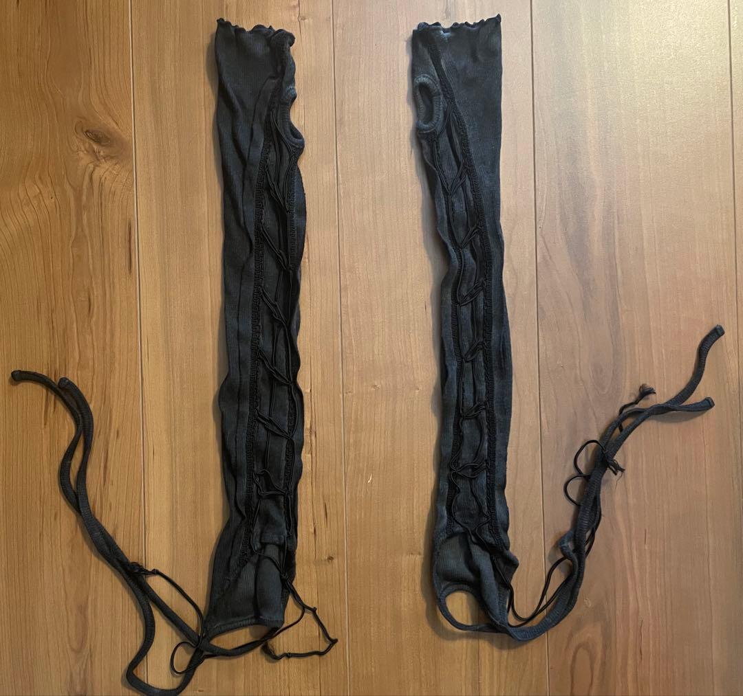 Aesynctx laced hand warmer ダークグレー