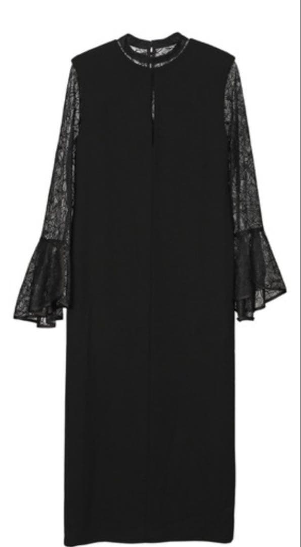 お正月限定価格‼️ANDRESD 【新品未使用】ベルスリーブスリットドレス M