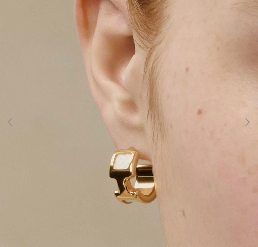 【新品】HERMES エルメス オランプ ピアス ゴールド クレ