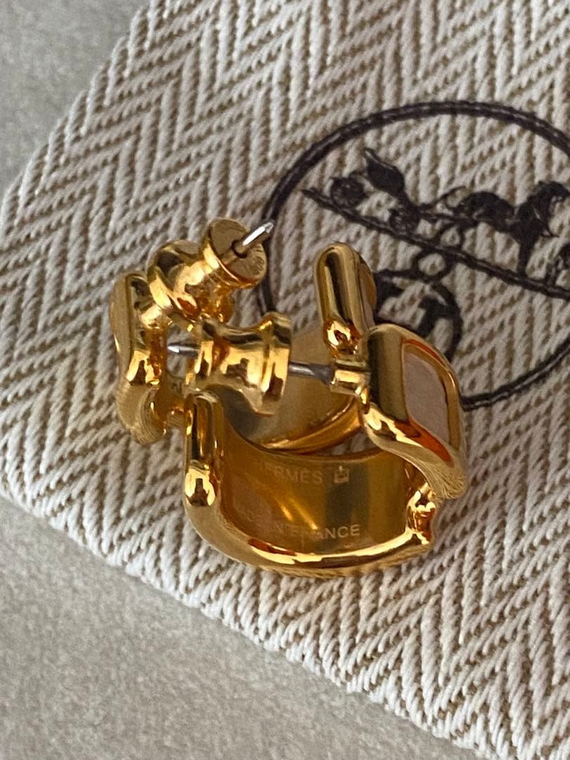 【新品】HERMES エルメス オランプ ピアス ゴールド クレ