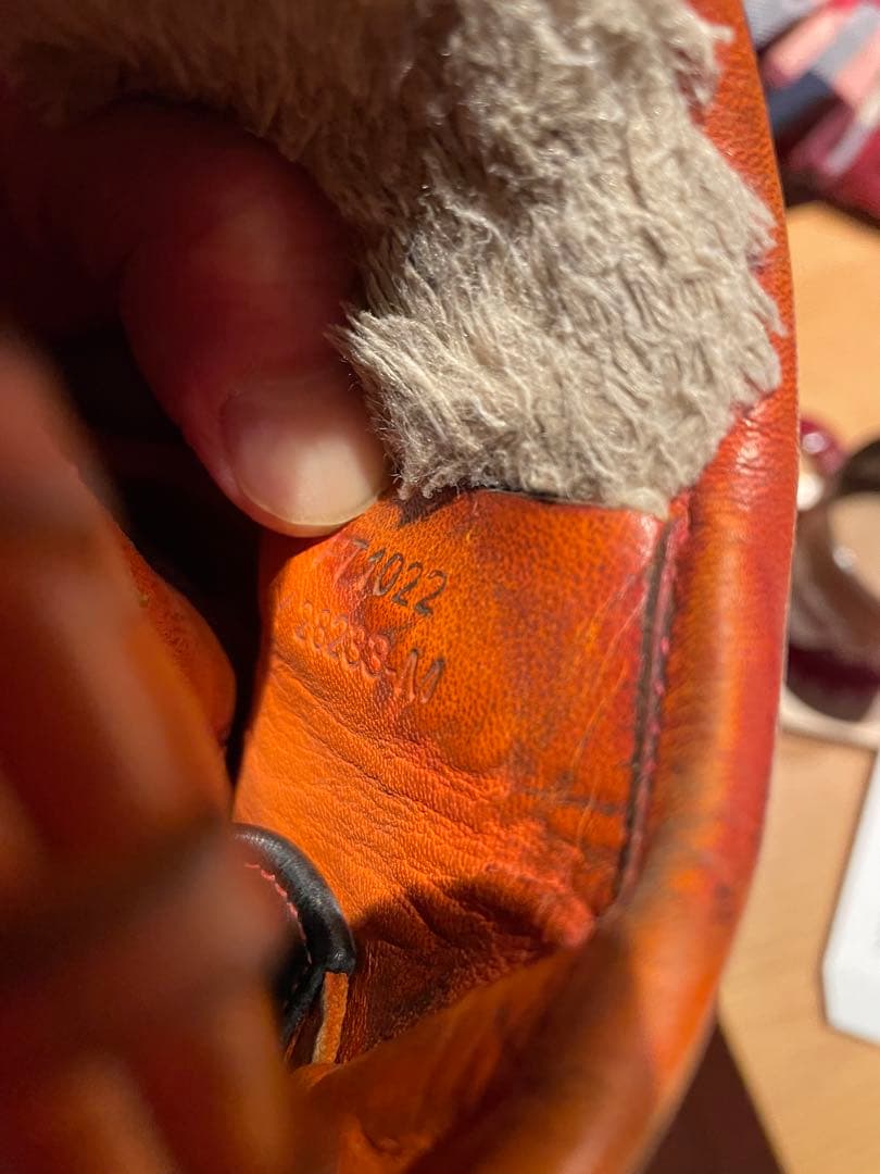 Mizuno グラブ オレンジ レザー軟式（坂本勇人モデル）