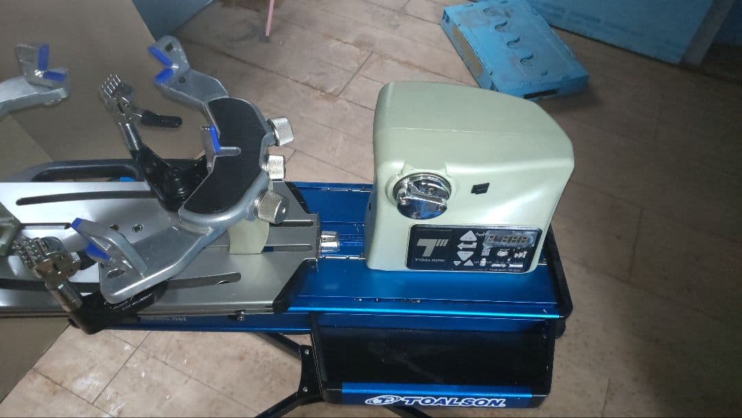 動作確認済【美品】トアルソン　テニス電動ガット張りマシン　ガット張り機スタンド付