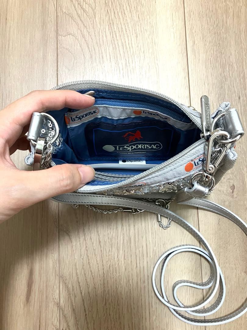 レスポートサック 2WAY CHAIN MINI BAGコズミックシルバー