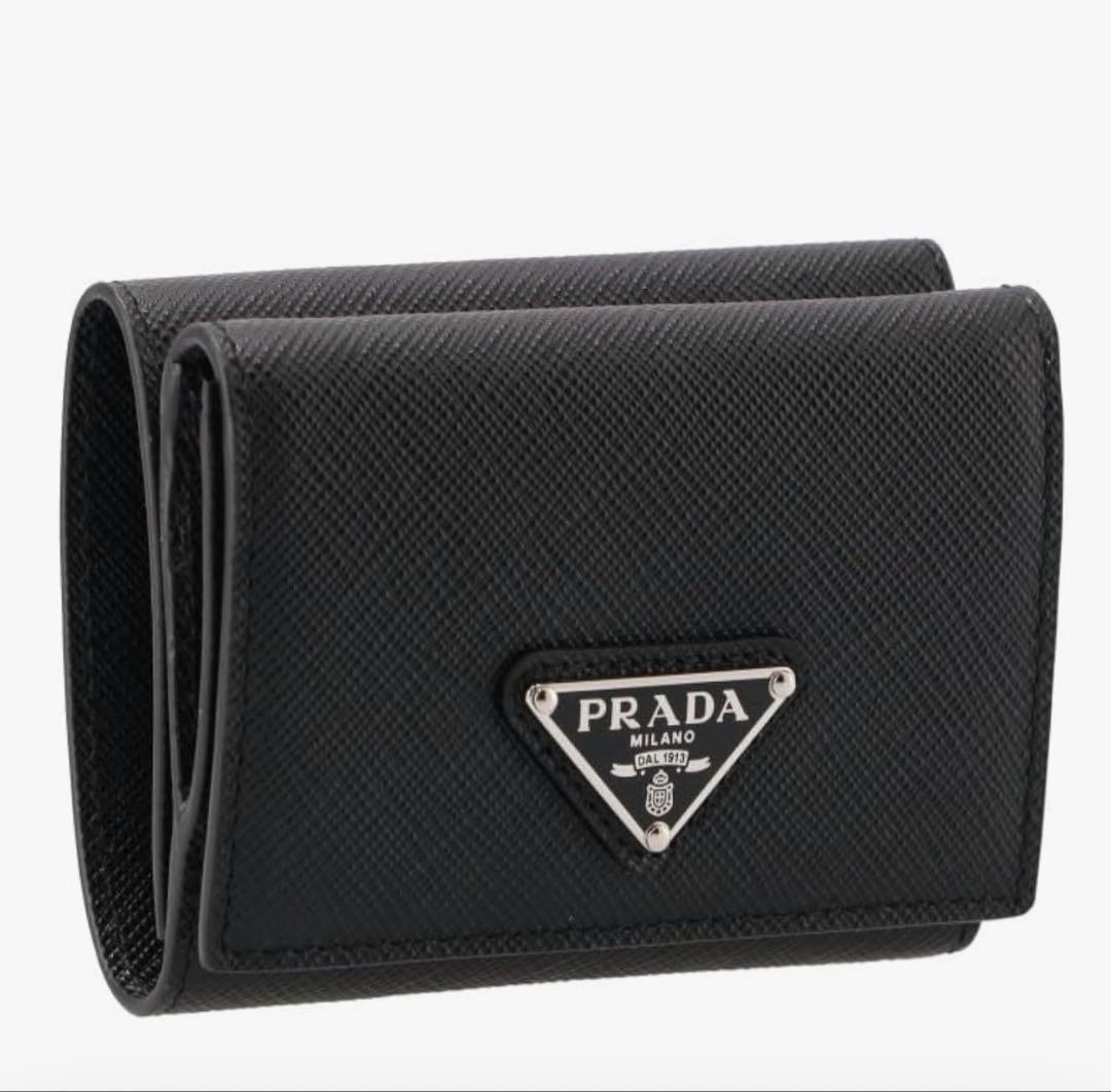 PRADA 2MH042 サフィアーノトライアングル コンパクトウォレット