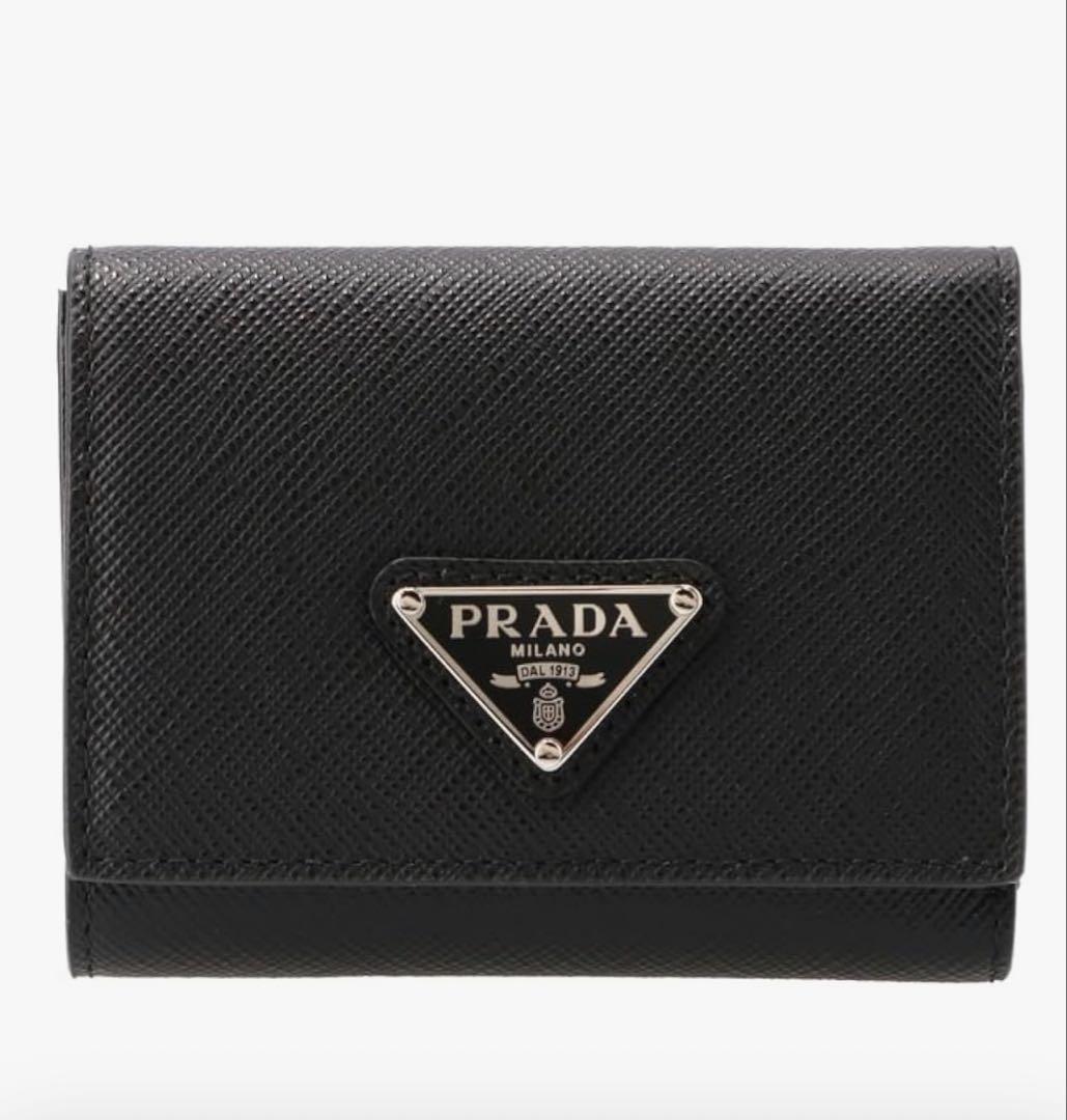 PRADA 2MH042 サフィアーノトライアングル コンパクトウォレット