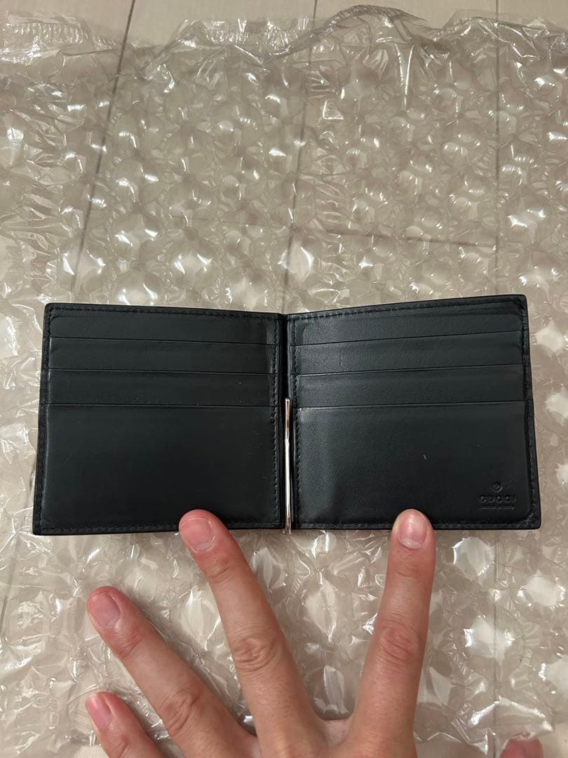 【美品】GUCCI ブラック マネークリップ