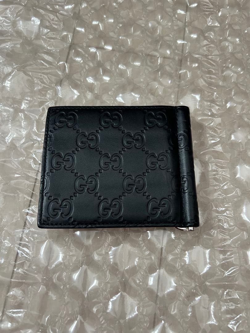【美品】GUCCI ブラック マネークリップ