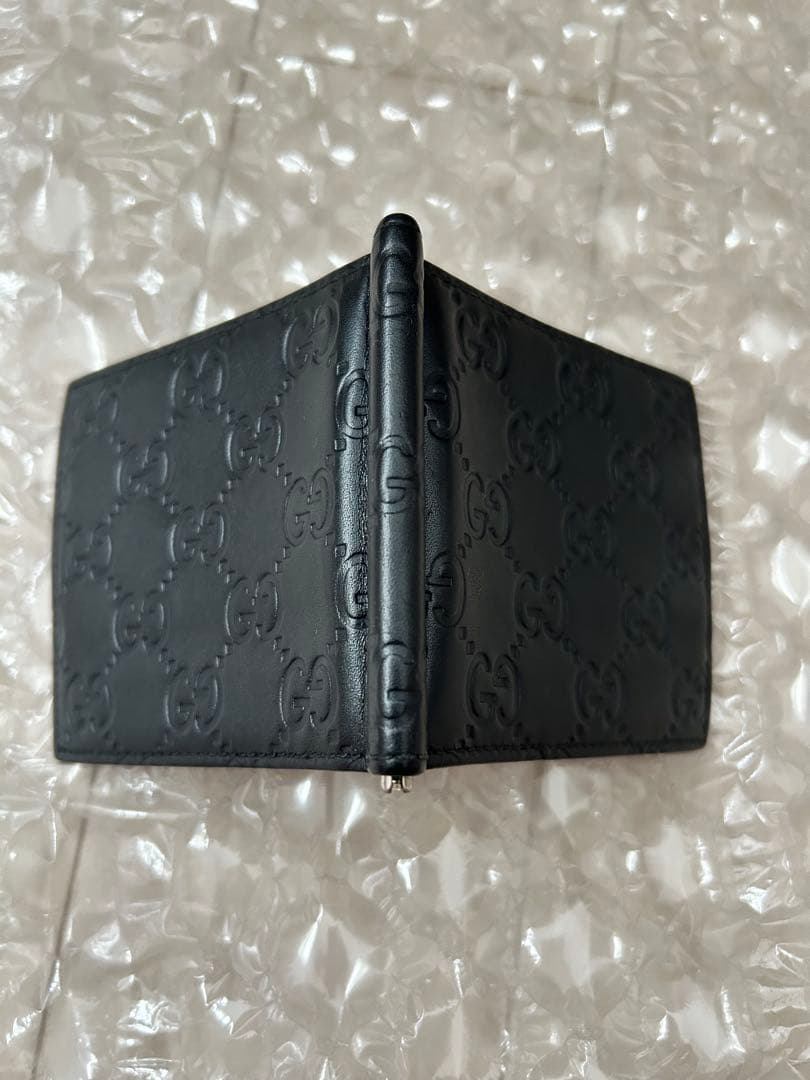 【美品】GUCCI ブラック マネークリップ