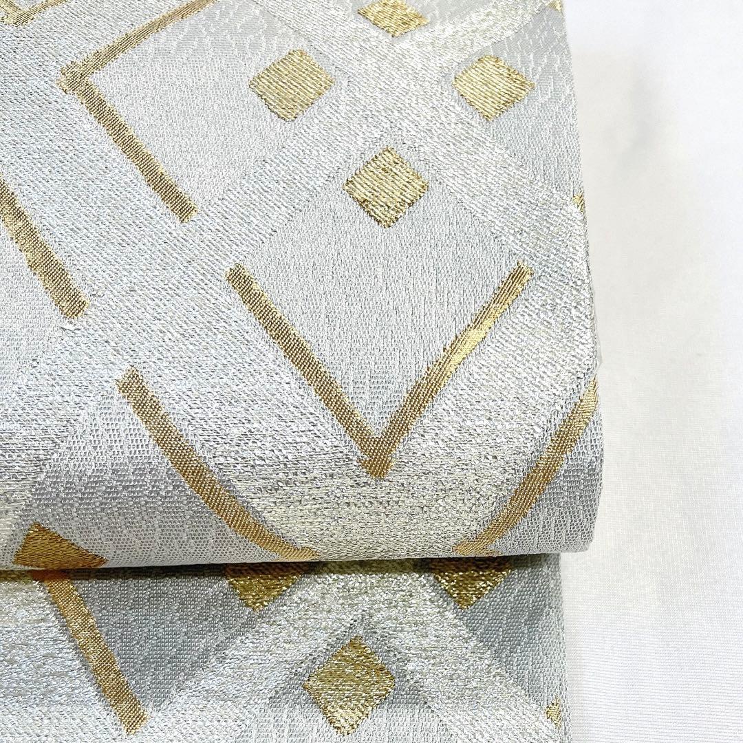 袋帯　菱　雲　金糸　縦菱　四つ目菱　着物　帯　018k