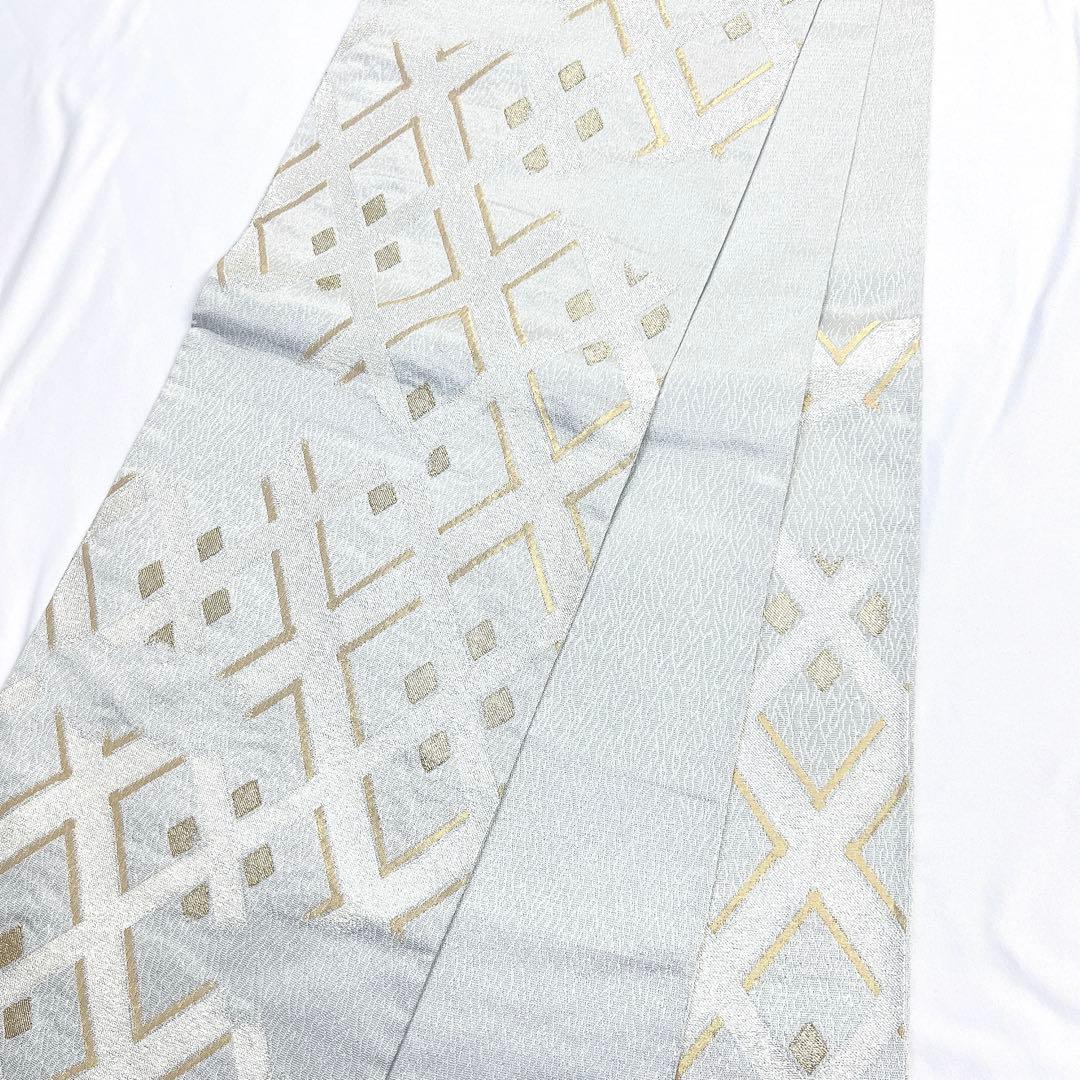 袋帯　菱　雲　金糸　縦菱　四つ目菱　着物　帯　018k