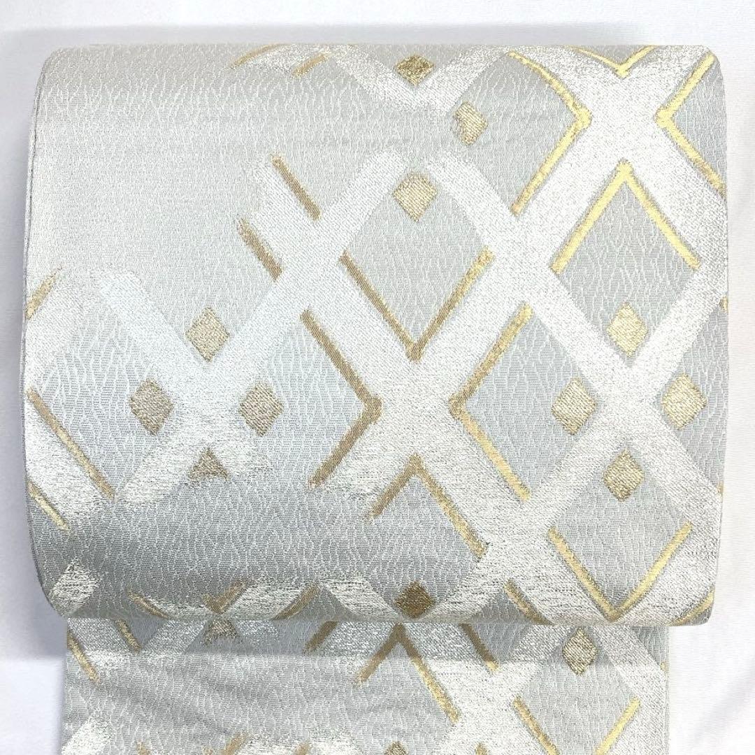 袋帯　菱　雲　金糸　縦菱　四つ目菱　着物　帯　018k