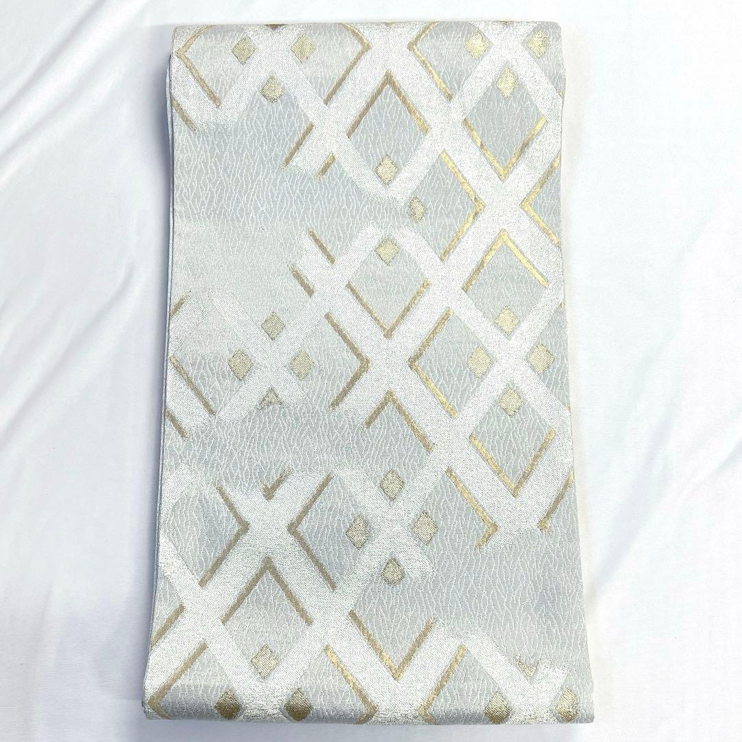 袋帯　菱　雲　金糸　縦菱　四つ目菱　着物　帯　018k