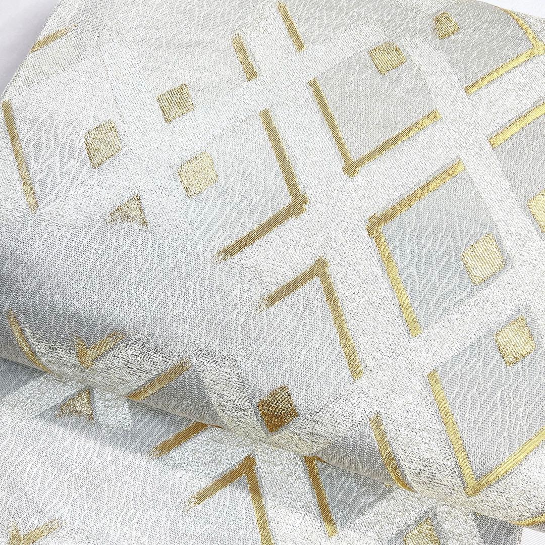 袋帯　菱　雲　金糸　縦菱　四つ目菱　着物　帯　018k