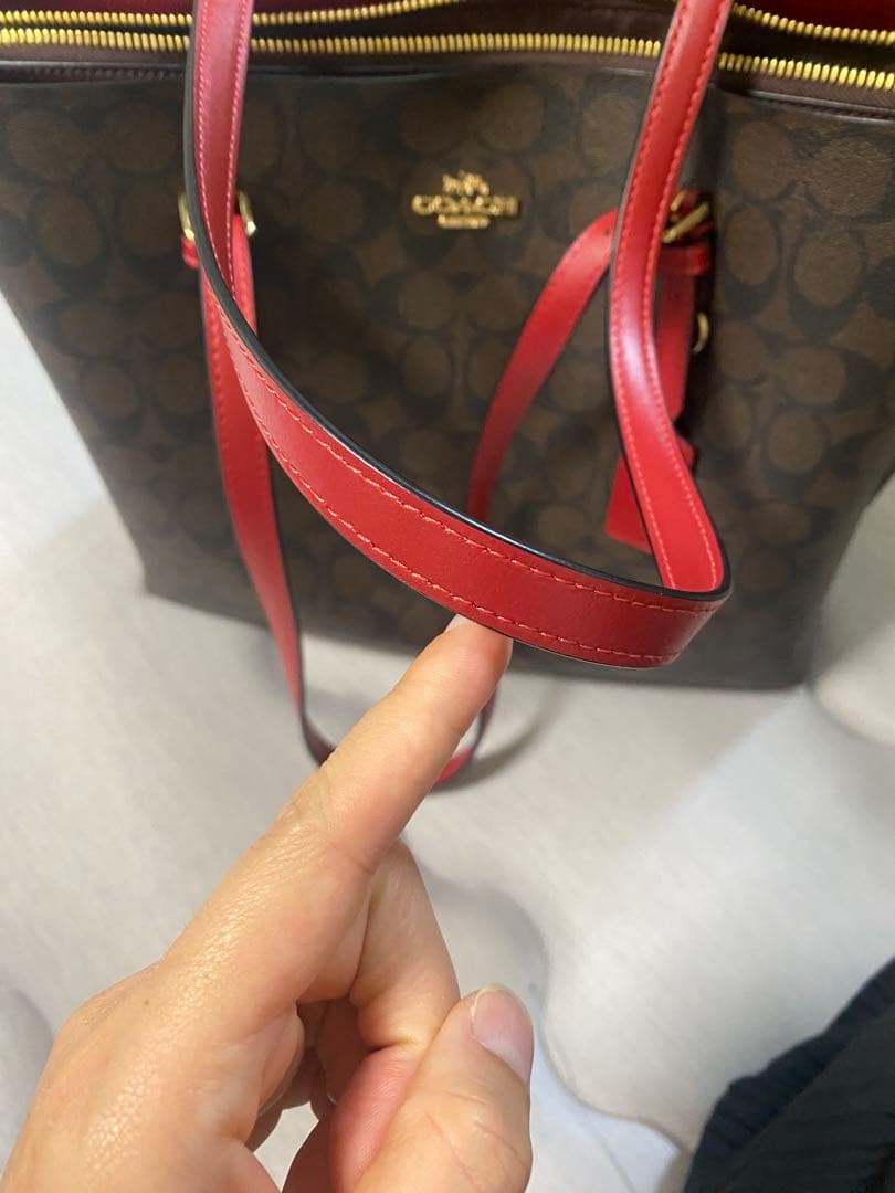 MyB@g(*☻-☻*) COACH トートバッグ ブラウン/レッド