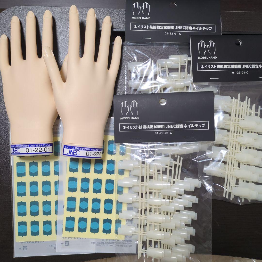 JNEC認定モデルハンド(両手)＋モデルハンド用チップ・シールセット