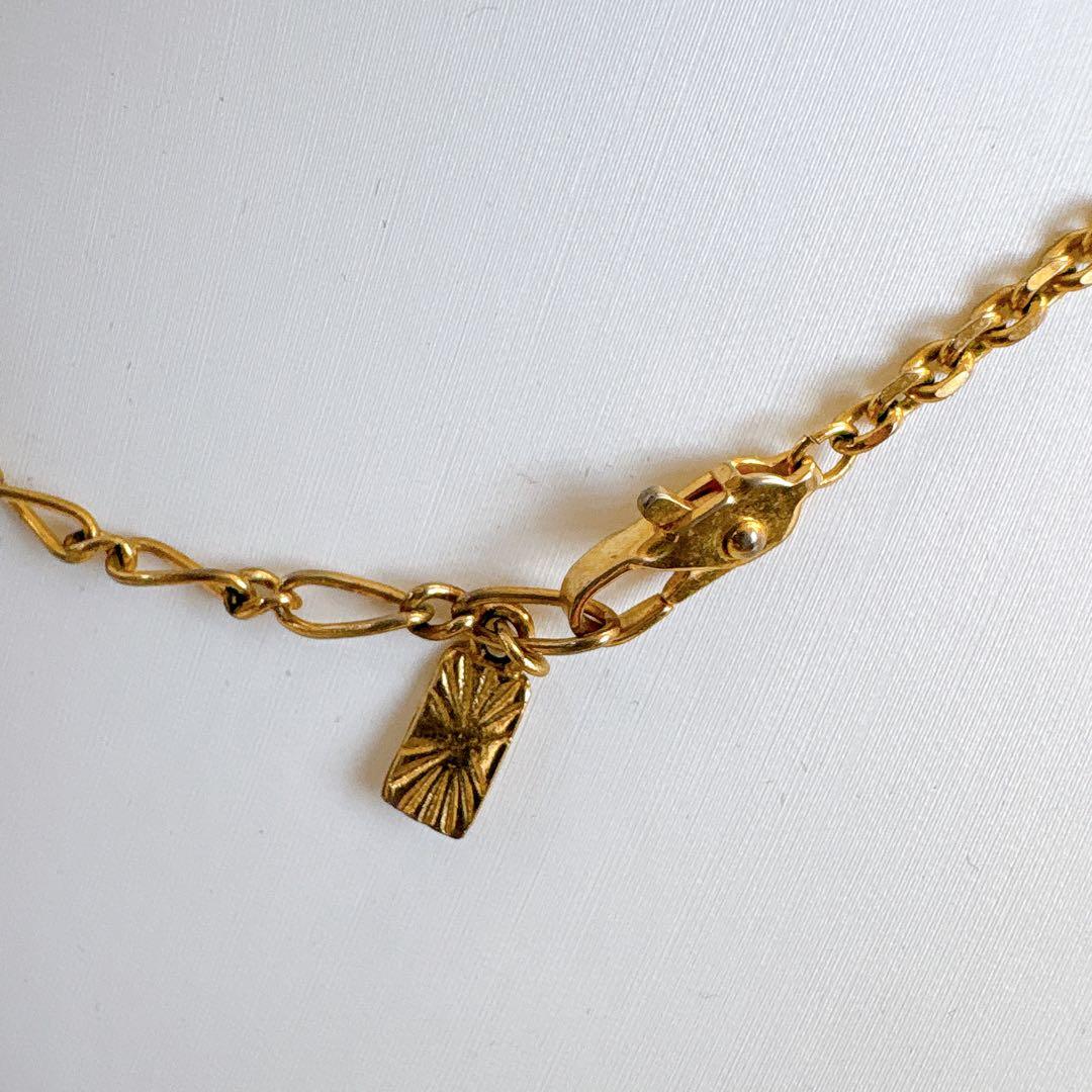 【希少】イヴ・サンローラン YSL ロゴ ハートモチーフ ネックレス ゴールド